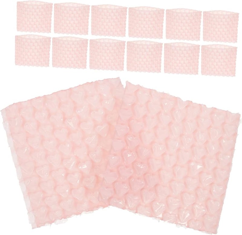 Pink Heart Shaped Bubble Cushioning Pouches 10X10X0 5cm 180pcs For Jewelry Soap Electronics Shipping - Image 3